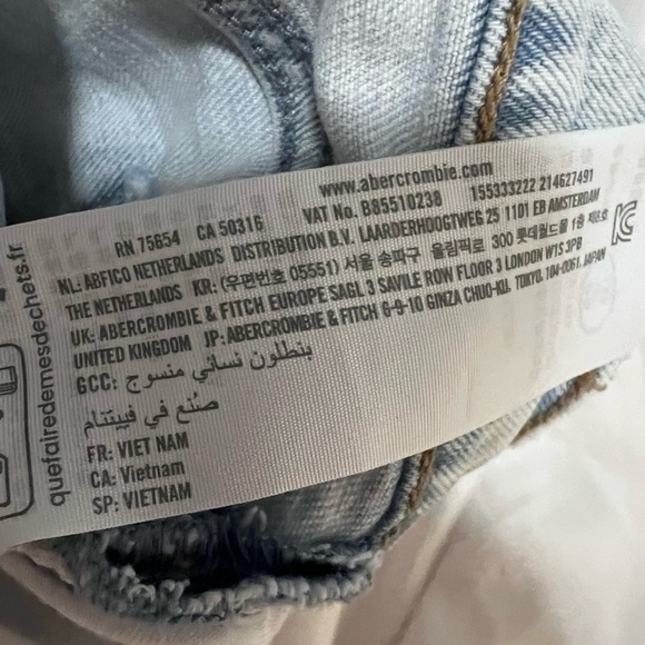 Abercrombie & Fitch Women’s High Rise Jeans Size 28 Short - Picture 7 of 7